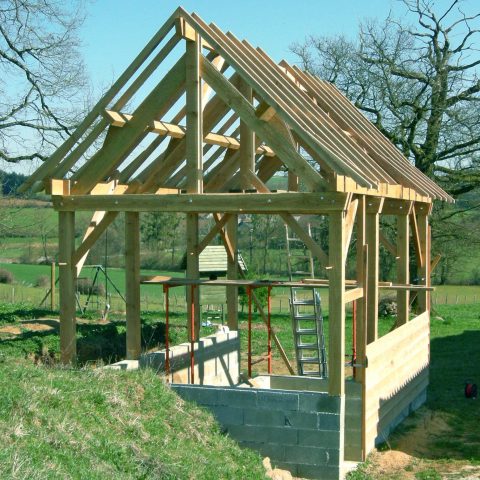 Structure autoportante en bois sur bâti ancien